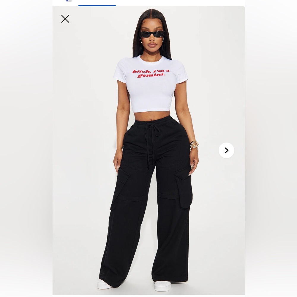 Fashion Nova Black Wide Leg Pants